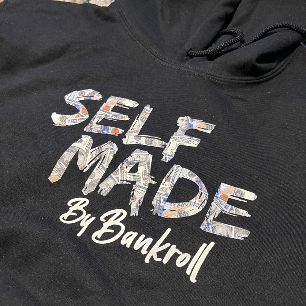 Black self made hoodie